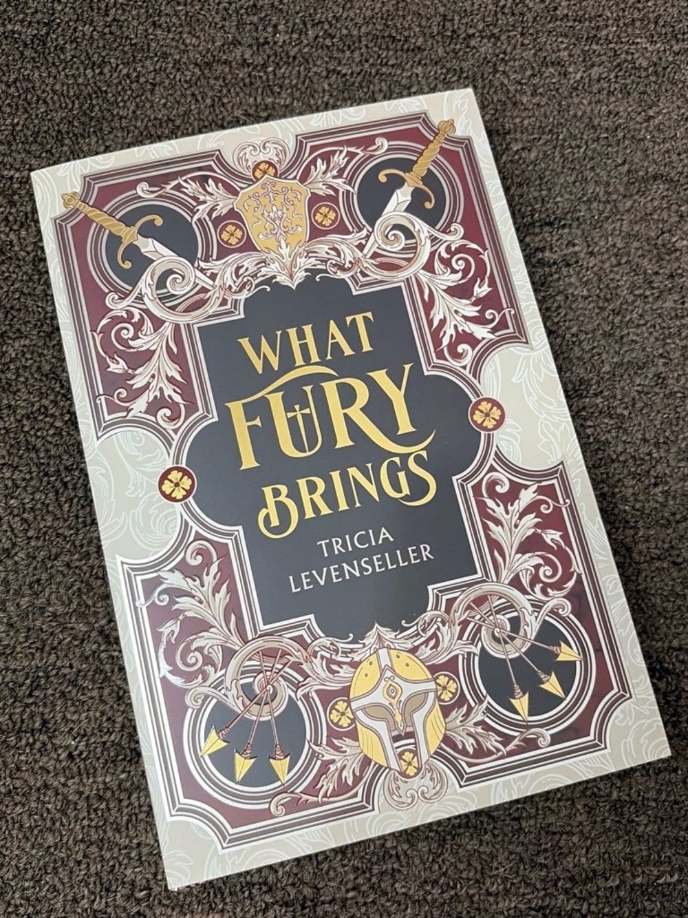 "What Fury Brings" Decorative Burgundy and Gold Hardcover